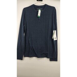 Threads 4 Thought Men's Small Navy Austin 2 Button Long Sleeve Henley NWT
